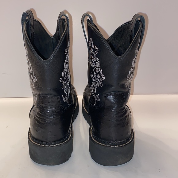Women’s Roper Boots, black,leather with rhinestones. “Fat baby“ Size: 7 - Picture 4 of 13